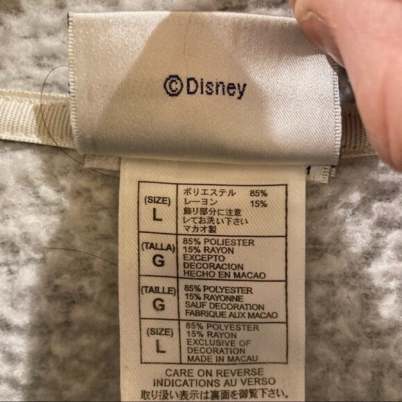 DISNEYLAND Sz L RESORT Mickey Mouse Fleece Full Zip  w/ Pockets Vintage Jacket - Picture 5 of 11
